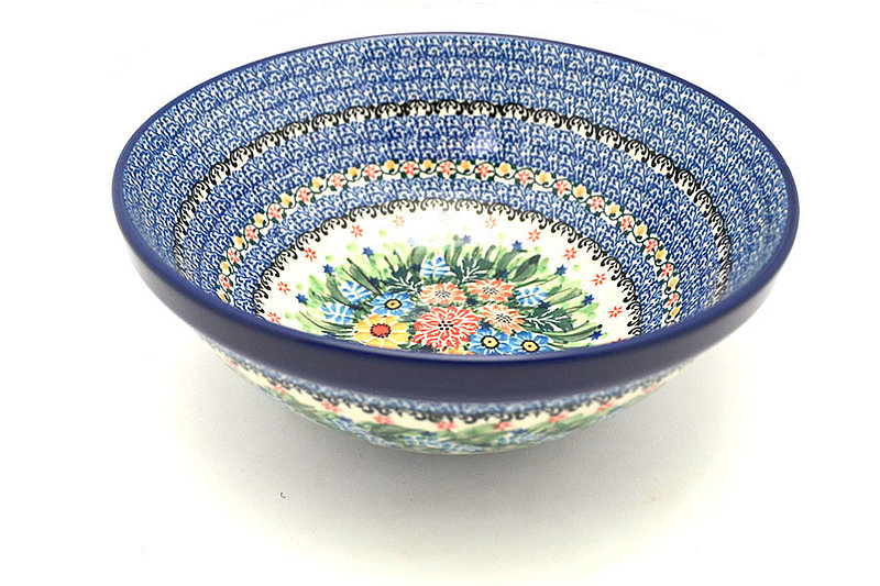 Ceramika Artystyczna Polish Pottery Bowl - Larger Nesting (9") - Unikat Signature U3218 056-U3218 (Ceramika Artystyczna)