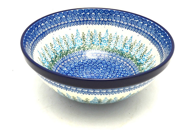 Ceramika Artystyczna Polish Pottery Bowl - Larger Nesting (9") - Virginia Blue Bells 056-3279a (Ceramika Artystyczna)