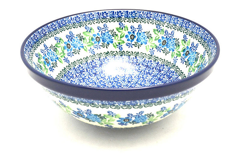 Ceramika Artystyczna Polish Pottery Bowl - Larger Nesting (9") - Wild Indigo 056-1865a (Ceramika Artystyczna)