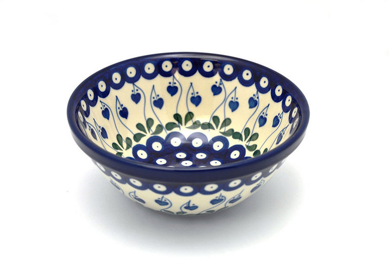 Ceramika Artystyczna Polish Pottery Bowl - Medium Nesting (6 1/2") - Bleeding Heart 058-377o (Ceramika Artystyczna)