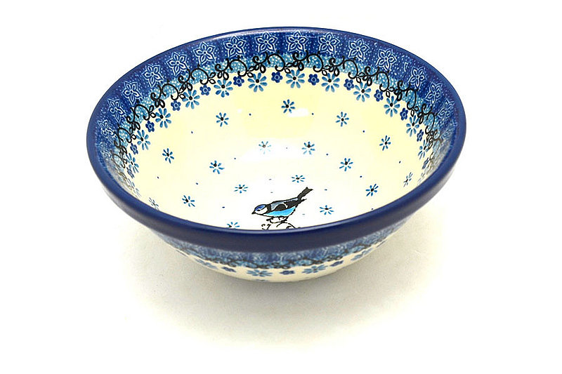 Ceramika Artystyczna Polish Pottery Bowl - Medium Nesting (6 1/2") - Bluebird 058-2529a (Ceramika Artystyczna)