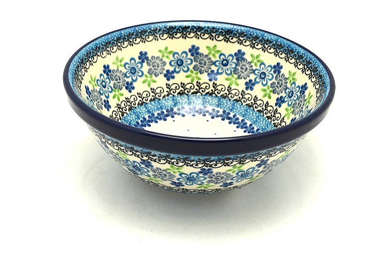 Ceramika Artystyczna Polish Pottery Bowl - Medium Nesting (6 1/2") - Flower Works 058-2633a (Ceramika Artystyczna)