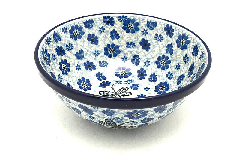 Ceramika Artystyczna Polish Pottery Bowl - Medium Nesting (6 1/2") - Hidden Dragonfly 058-1443a (Ceramika Artystyczna)