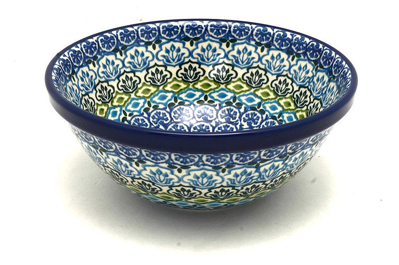 Ceramika Artystyczna Polish Pottery Bowl - Medium Nesting (6 1/2") - Tranquil Tide 058-1859a (Ceramika Artystyczna)