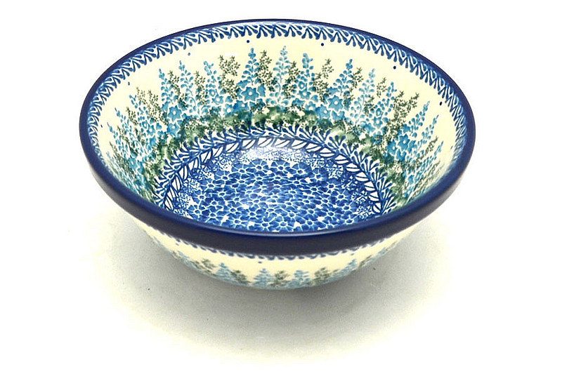Ceramika Artystyczna Polish Pottery Bowl - Medium Nesting (6 1/2") - Virginia Blue Bells 058-3279a (Ceramika Artystyczna)