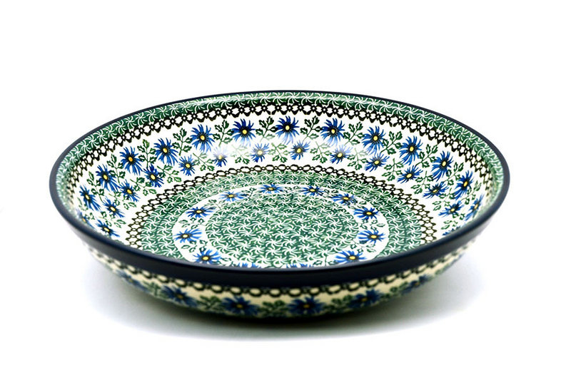 Ceramika Artystyczna Polish Pottery Bowl - Pasta Serving - Large - Blue Chicory 115-976a (Ceramika Artystyczna)