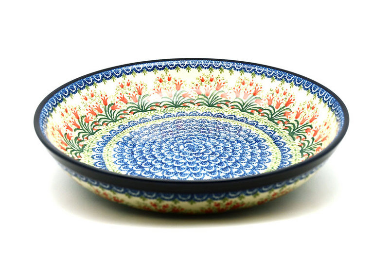 Ceramika Artystyczna Polish Pottery Bowl - Pasta Serving - Large - Crimson Bells 115-1437a (Ceramika Artystyczna)