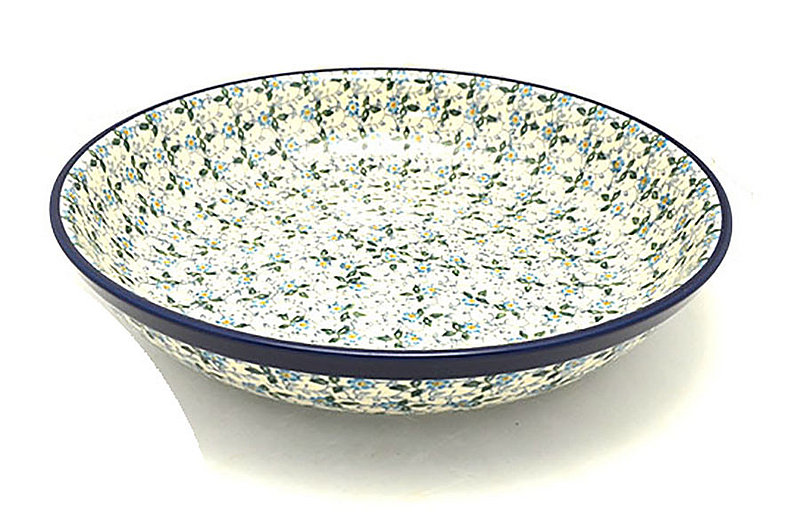Ceramika Artystyczna Polish Pottery Bowl - Pasta Serving - Large - Forget-Me-Knot 115-2089a (Ceramika Artystyczna)