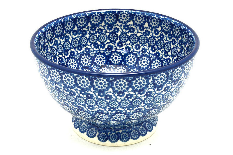Ceramika Artystyczna Polish Pottery Bowl - Pedestal - Small - Midnight 206-2615a (Ceramika Artystyczna)