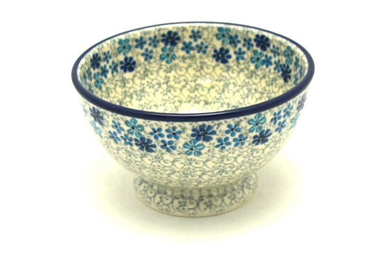 Ceramika Artystyczna Polish Pottery Bowl - Pedestal - Small - Sea Blossom 206-2612a (Ceramika Artystyczna)