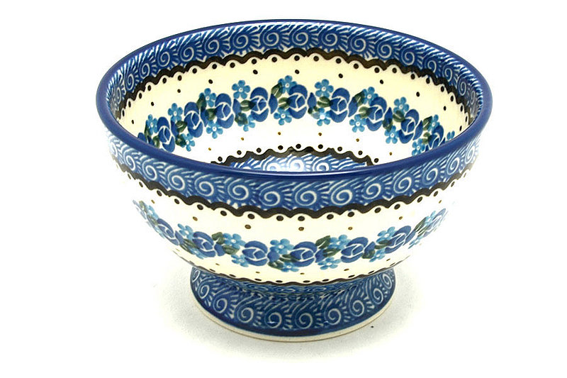Ceramika Artystyczna Polish Pottery Bowl - Pedestal - Small - Twilight 206-0882a (Ceramika Artystyczna)