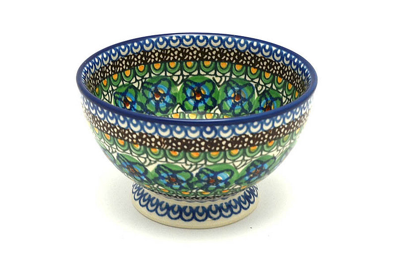 Ceramika Artystyczna Polish Pottery Bowl - Pedestal - Small - Unikat Signature - U151 206-U0151 (Ceramika Artystyczna)