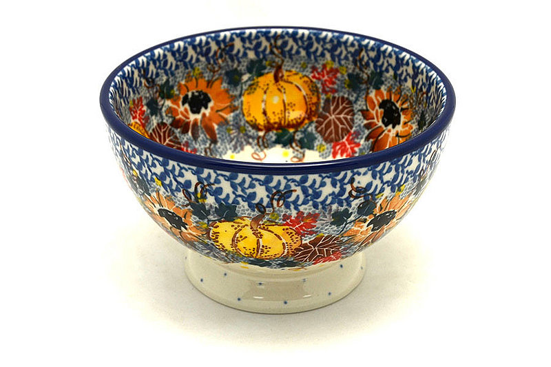 Ceramika Artystyczna Polish Pottery Bowl - Pedestal - Small - Unikat Signature - U4741 206-U4741 (Ceramika Artystyczna)
