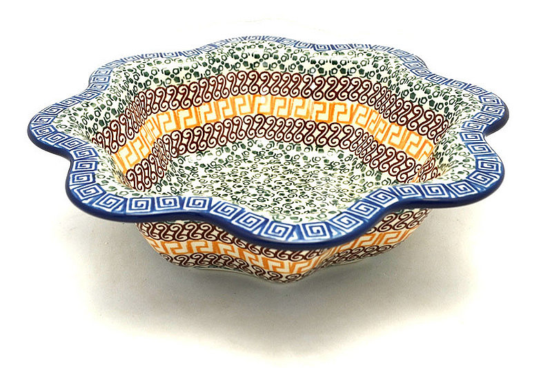 Ceramika Artystyczna Polish Pottery Bowl - Petal Edge - Autumn 796-050a (Ceramika Artystyczna)