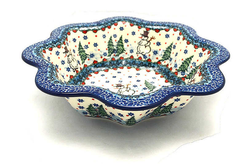 Ceramika Artystyczna Polish Pottery Bowl - Petal Edge - Unikat Signature U4661 796-U4661 (Ceramika Artystyczna)