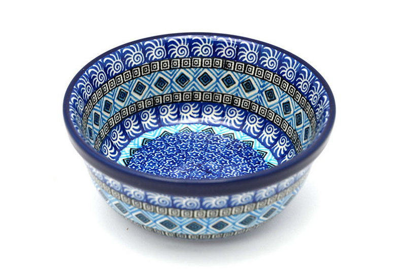 Polish Pottery Bowl - Salad - Aztec Sky