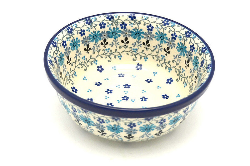 Ceramika Artystyczna Polish Pottery Bowl - Salad - Bachelor Button 209-2641a (Ceramika Artystyczna)