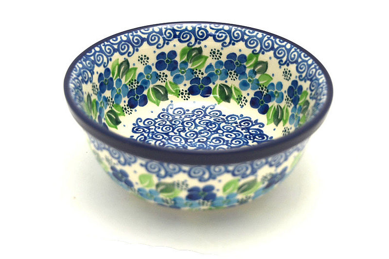 Ceramika Artystyczna Polish Pottery Bowl - Salad - Blue Phlox 209-1417a (Ceramika Artystyczna)