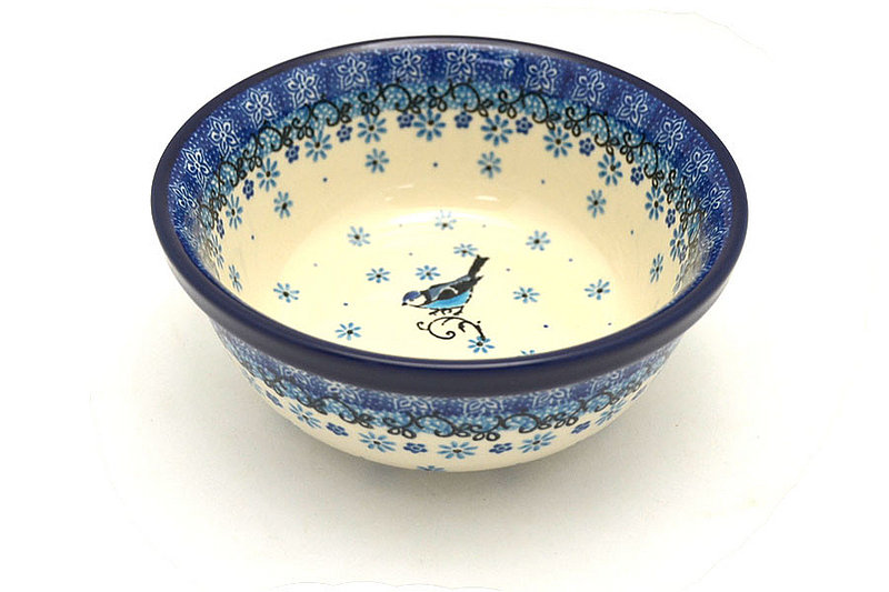 Ceramika Artystyczna Polish Pottery Bowl - Salad - Bluebird 209-2529a (Ceramika Artystyczna)