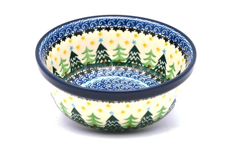 Ceramika Artystyczna Polish Pottery Bowl - Salad - Christmas Trees 209-1284a (Ceramika Artystyczna)