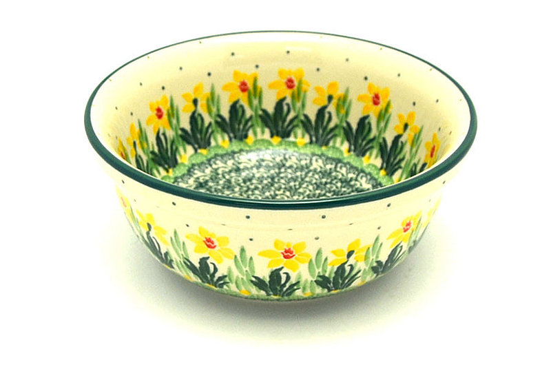 Ceramika Artystyczna Polish Pottery Bowl - Salad - Daffodil 209-2122q (Ceramika Artystyczna)