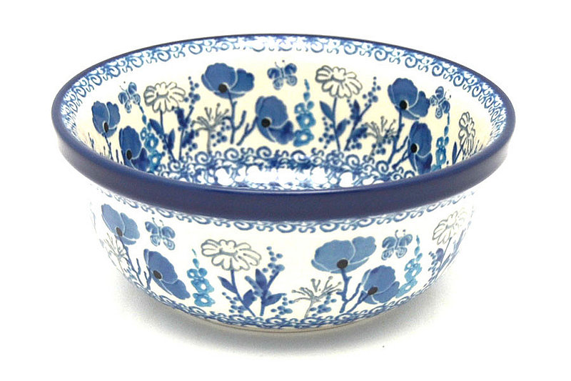 Polish Pottery Bowl - Salad - Evening Poppies