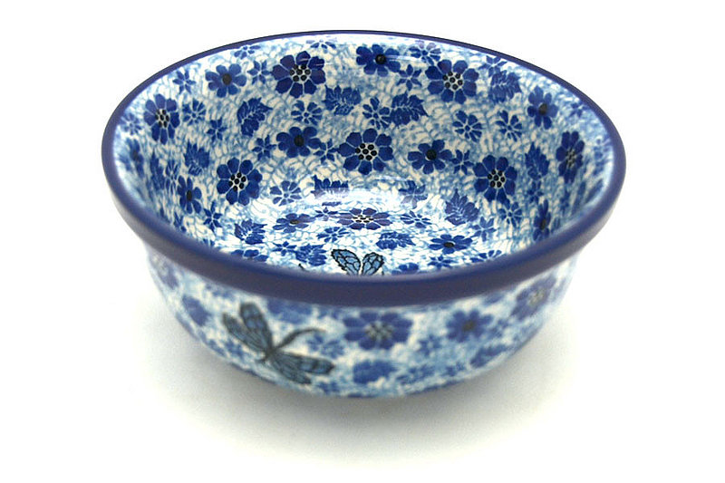 Ceramika Artystyczna Polish Pottery Bowl - Salad - Hidden Dragonfly 209-1443a (Ceramika Artystyczna)