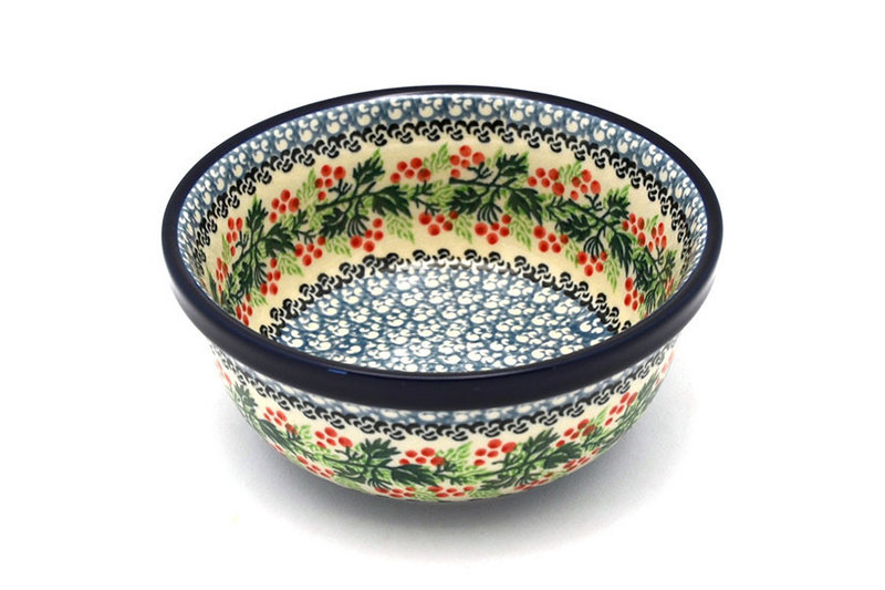 Ceramika Artystyczna Polish Pottery Bowl - Salad - Holly Berry 209-1734a (Ceramika Artystyczna)