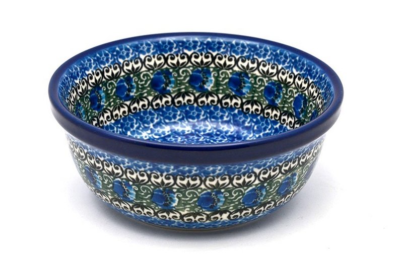 Ceramika Artystyczna Polish Pottery Bowl - Salad - Peacock Feather 209-1513a (Ceramika Artystyczna)