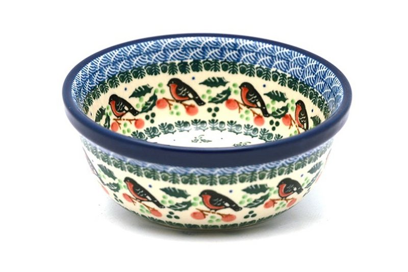 Ceramika Artystyczna Polish Pottery Bowl - Salad - Red Robin 209-1257a (Ceramika Artystyczna)