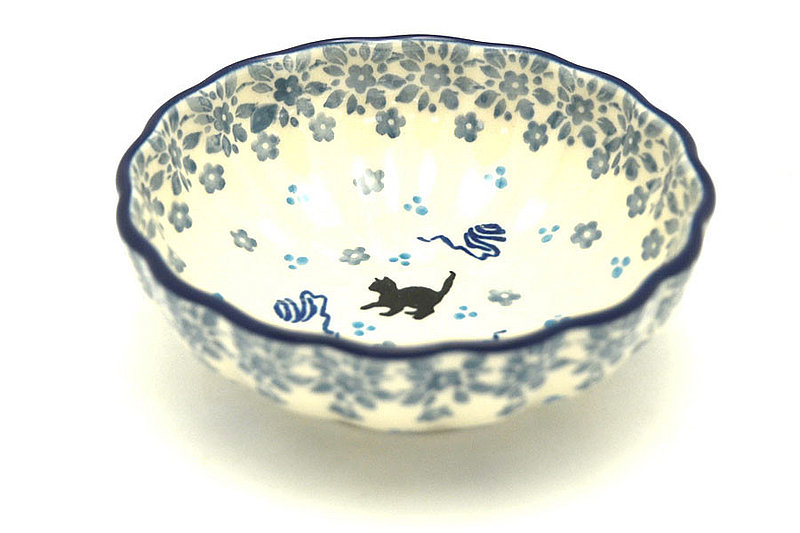 Ceramika Artystyczna Polish Pottery Bowl - Shallow Scalloped - Small - Little Boo 023-2592a (Ceramika Artystyczna)