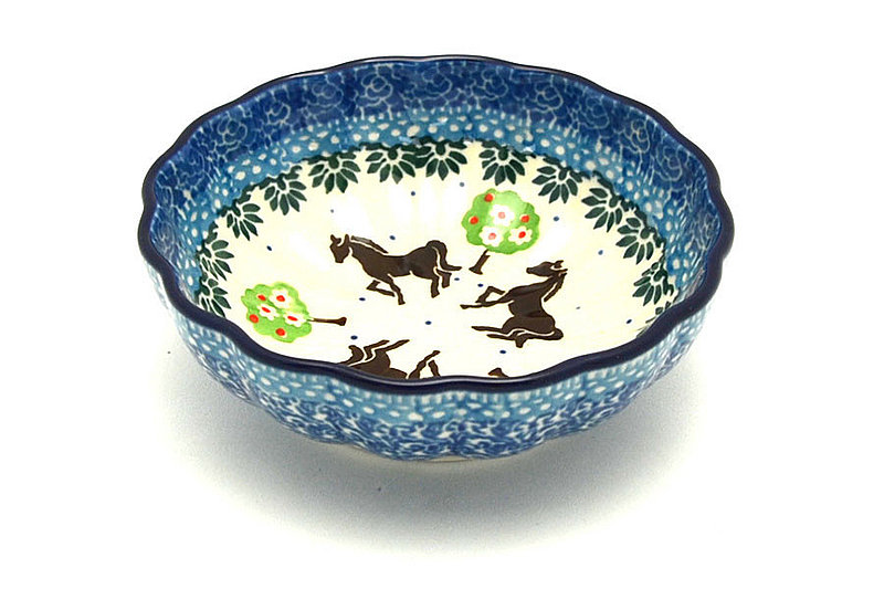 Ceramika Artystyczna Polish Pottery Bowl - Shallow Scalloped - Small - Mackintosh 023-2256a (Ceramika Artystyczna)