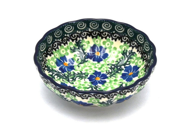 Polish Pottery Bowl - Shallow Scalloped - Small - Sweet Violet