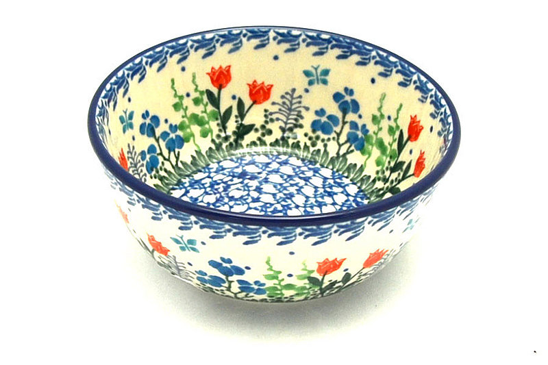 Ceramika Artystyczna Polish Pottery Bowl - Shallow Scalloped - Small - Tulip Horizon 023-2903a (Ceramika Artystyczna)