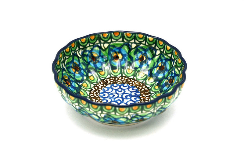Ceramika Artystyczna Polish Pottery Bowl - Shallow Scalloped - Small - Unikat Signature U151 023-U0151 (Ceramika Artystyczna)
