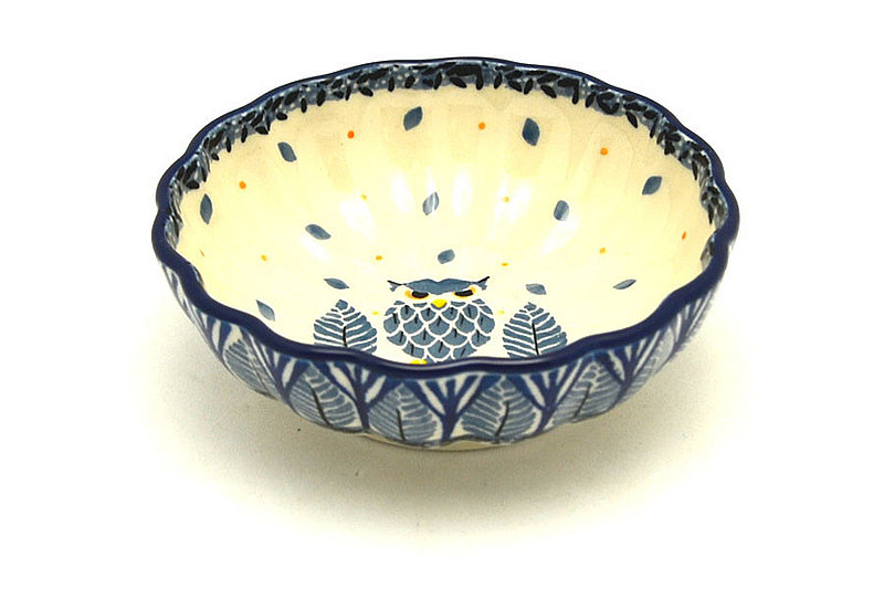 Ceramika Artystyczna Polish Pottery Bowl - Shallow Scalloped - Small - Unikat Signature U4873 023-U4873 (Ceramika Artystyczna)