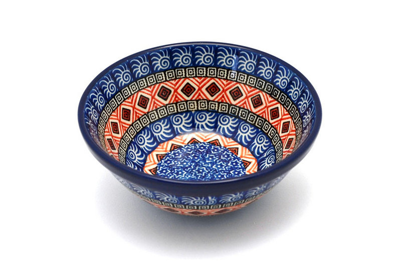 Ceramika Artystyczna Polish Pottery Bowl - Small Nesting (5 1/2") - Aztec Sun 059-1350a (Ceramika Artystyczna)