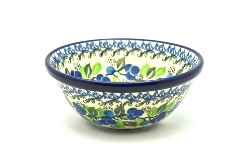 Ceramika Artystyczna Polish Pottery Bowl - Small Nesting (5 1/2") - Blue Berries 059-1416a (Ceramika Artystyczna)