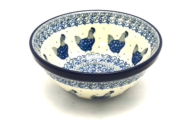 Ceramika Artystyczna Polish Pottery Bowl - Small Nesting (5 1/2") - Blue Hen 059-2597a (Ceramika Artystyczna)