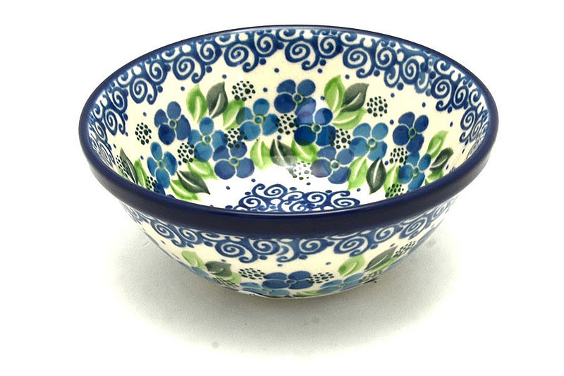 Ceramika Artystyczna Polish Pottery Bowl - Small Nesting (5 1/2") - Blue Phlox 059-1417a (Ceramika Artystyczna)