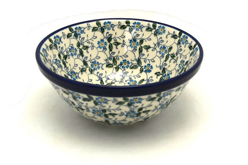 Ceramika Artystyczna Polish Pottery Bowl - Small Nesting (5 1/2") - Forget-Me-Knot 059-2089a (Ceramika Artystyczna)
