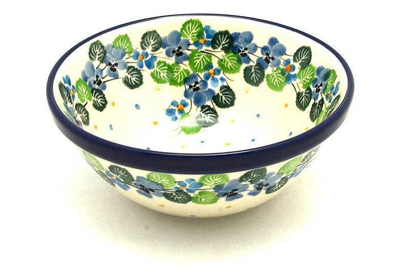 Ceramika Artystyczna Polish Pottery Bowl - Small Nesting (5 1/2") - Spring Viola 059-2339a (Ceramika Artystyczna)