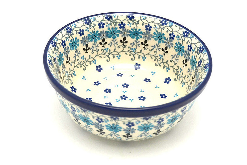 Ceramika Artystyczna Polish Pottery Bowl - Soup and Salad - Bachelor Button 209-2641a (Ceramika Artystyczna)