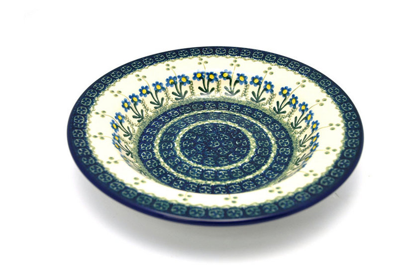 Ceramika Artystyczna Polish Pottery Bowl - Soup/Pasta - Blue Spring Daisy 014-614a (Ceramika Artystyczna)