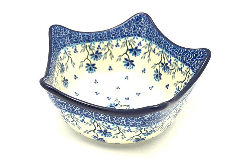 Ceramika Artystyczna Polish Pottery Bowl - Star Shaped - Clover Field 814-2524a (Ceramika Artystyczna)