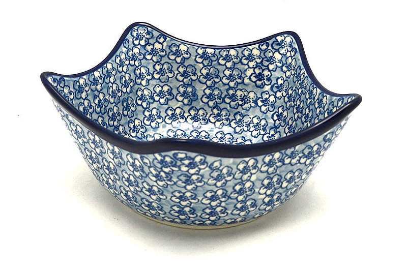 Ceramika Artystyczna Polish Pottery Bowl - Star Shaped - Daisy Flurry 814-2176a (Ceramika Artystyczna)