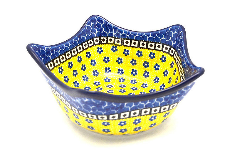 Ceramika Artystyczna Polish Pottery Bowl - Star Shaped - Sunburst 814-859a (Ceramika Artystyczna)