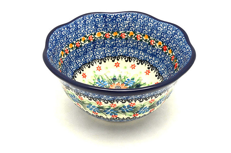 Ceramika Artystyczna Polish Pottery Bowl - Wavy Edge - Unikat Signature - U3218 A54-U3218 (Ceramika Artystyczna)