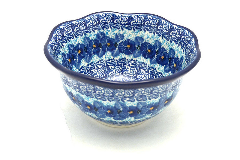 Ceramika Artystyczna Polish Pottery Bowl - Wavy Edge - Unikat Signature - U3639 A54-U3639 (Ceramika Artystyczna)