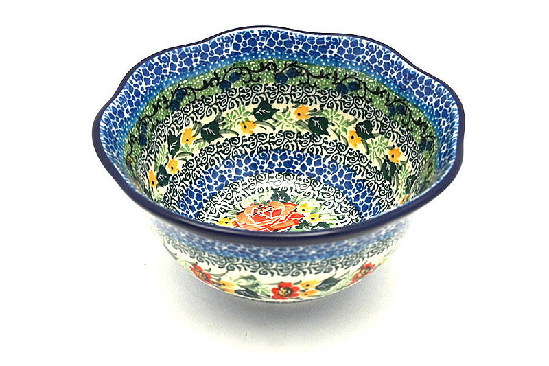 Ceramika Artystyczna Polish Pottery Bowl - Wavy Edge - Unikat Signature - U4400 A54-U4400 (Ceramika Artystyczna)